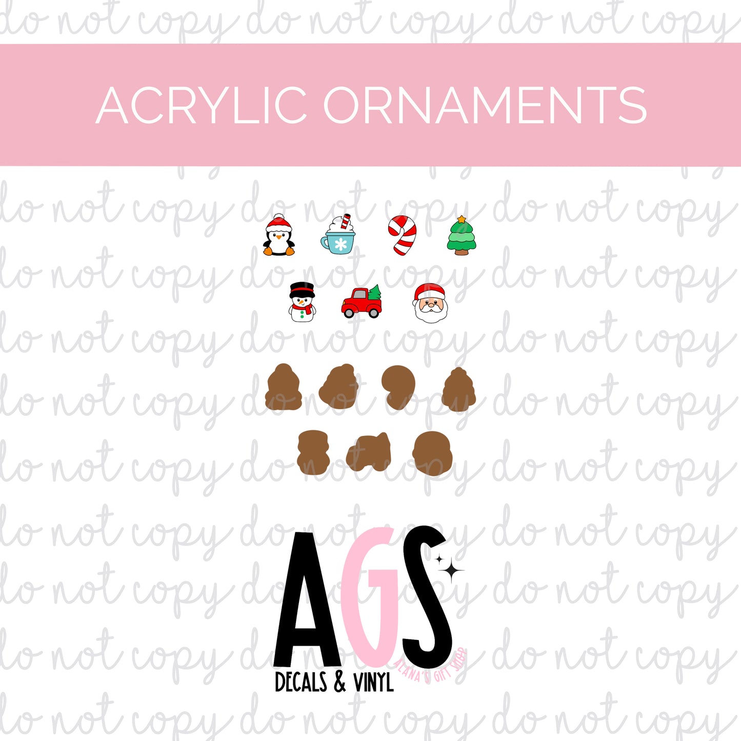 Acrylic Ornament Holiday Shaker 1