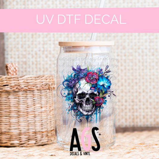 UV DTF DECAL- 053 Tropical Skull