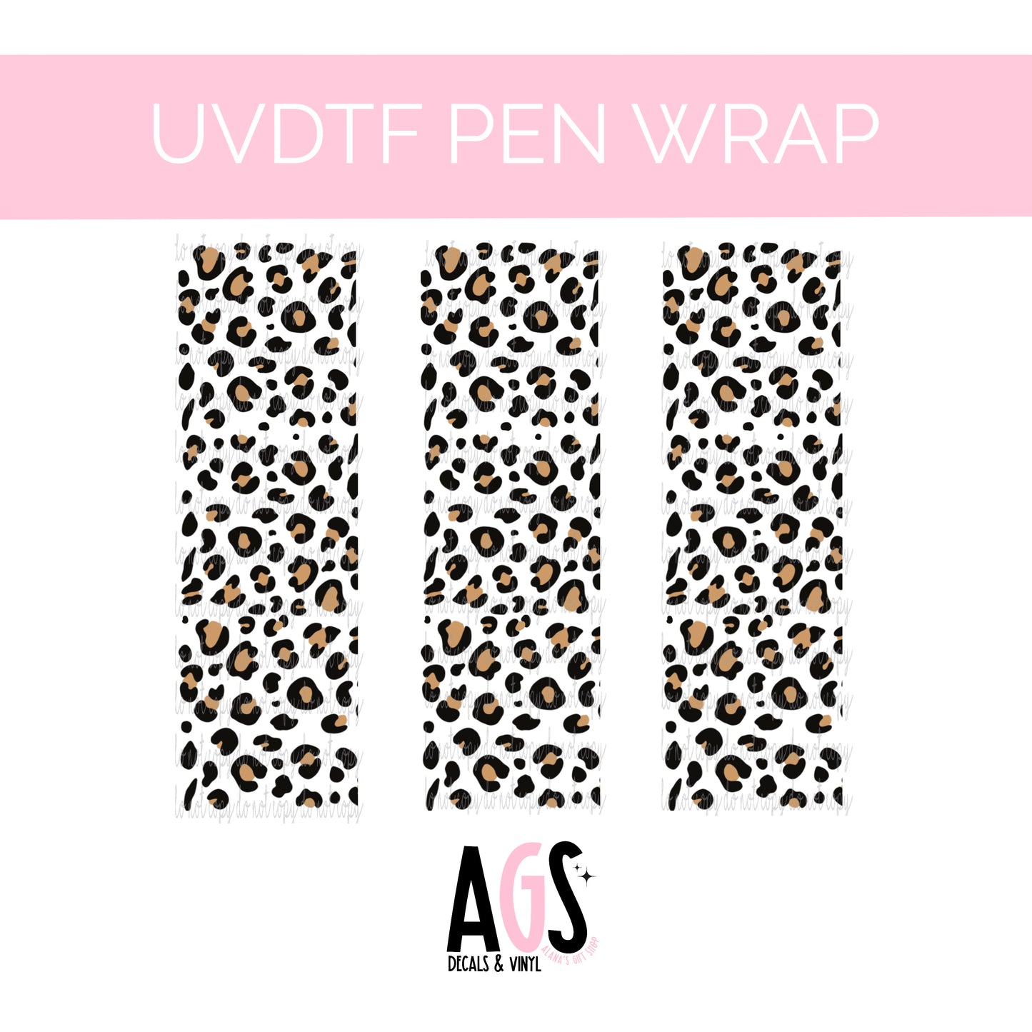 PEN WRAP 001 - Leopard Black & Brown