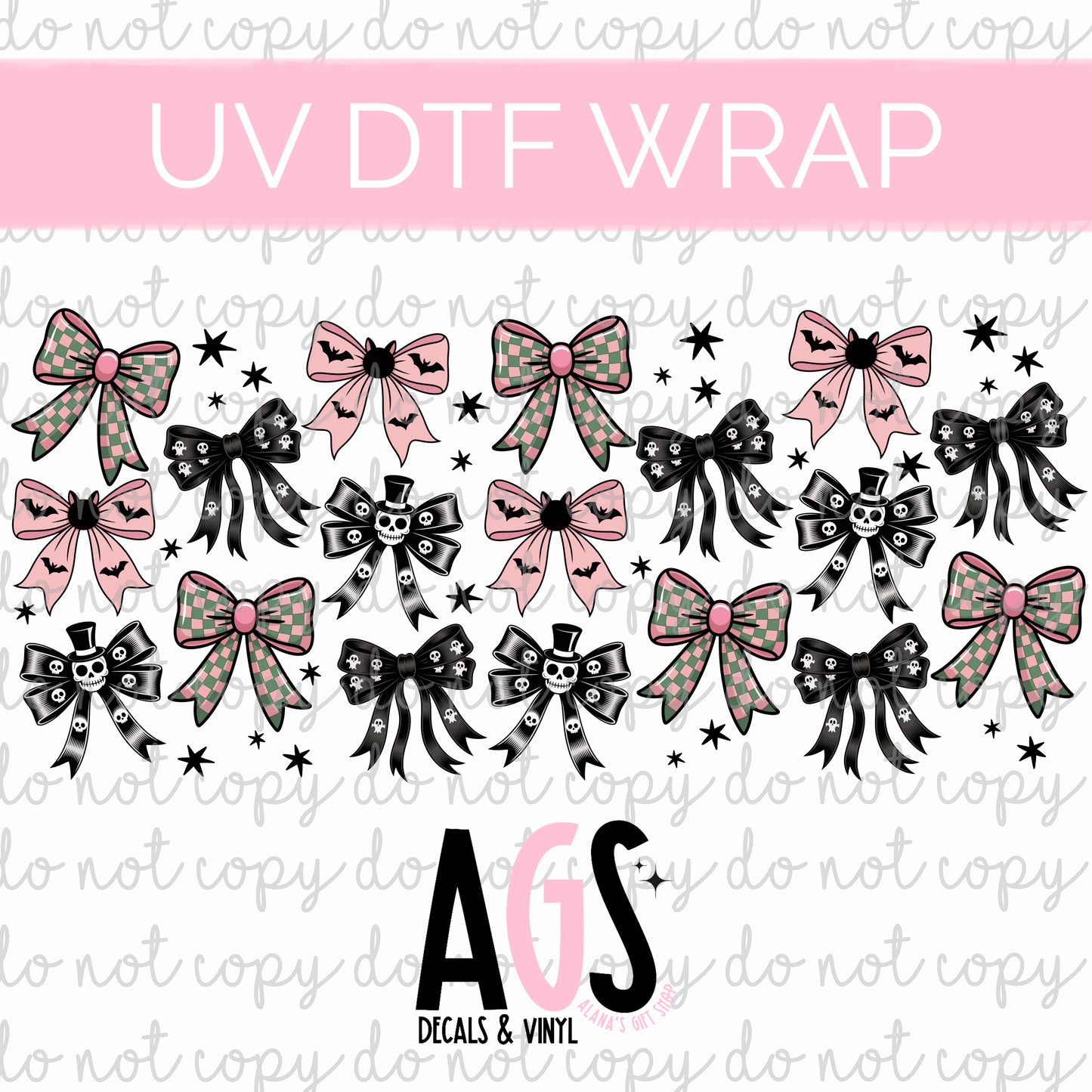 UV DTF WRAP 148 Skull Bows