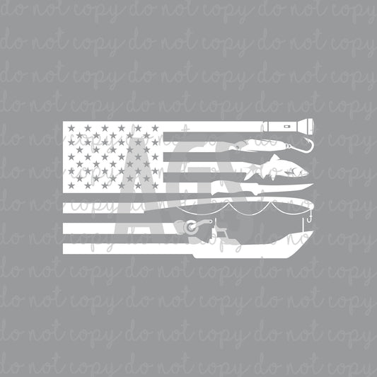 DECAL 222 Fishing Flag
