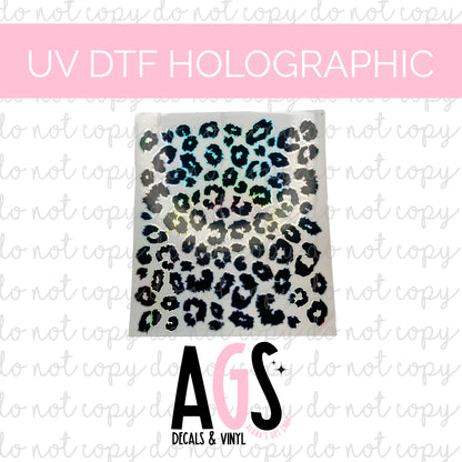 UV DTF SHEET HOLOGRAPHIC- Leopard