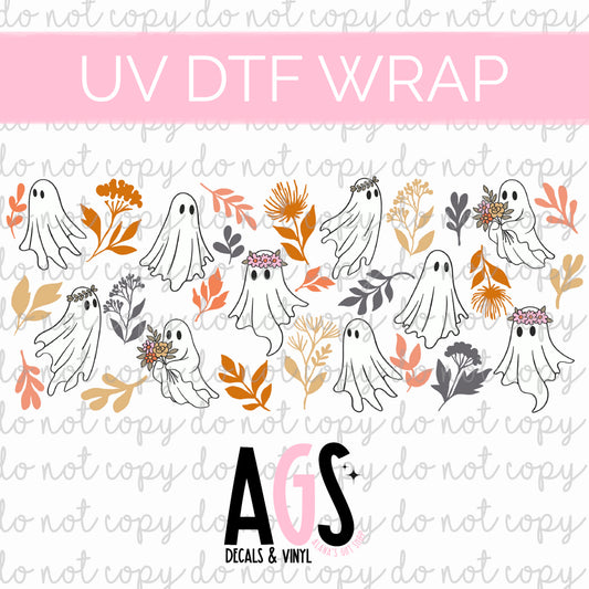 UV DTF WRAP 162 Fall Leaves & Ghosts