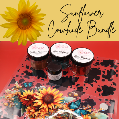 Sunflower Wrap & Cowhide Print UV DTF