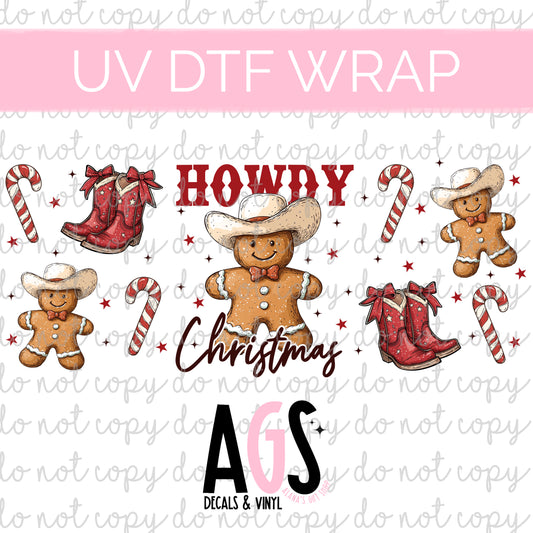 UV DTF WRAP 111 Howdy Gingerbread