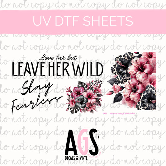 UV DTF SHEET 063 Leave Her Wild