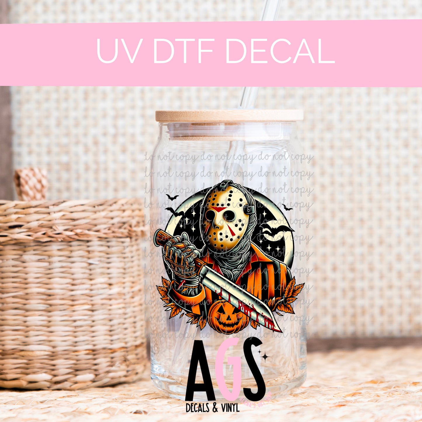 UV DTF DECAL- 005 Halloween Killer DECAL