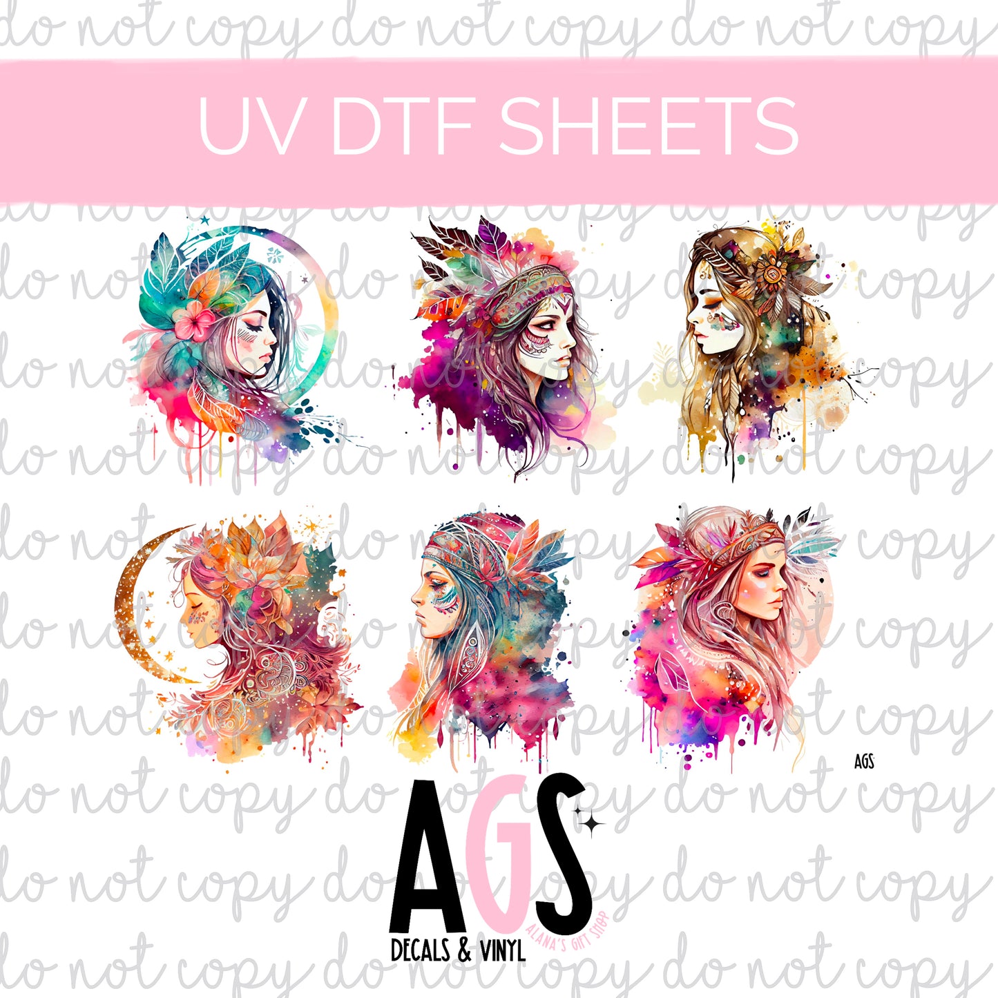 UV DTF SHEET Boho Women