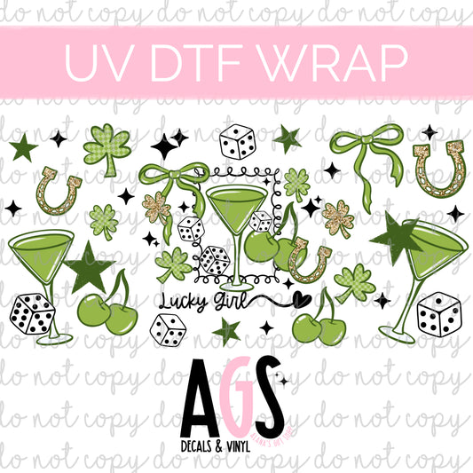 UV DTF WRAP 014 Lucky Girl
