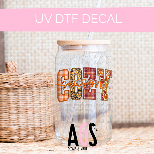 UV DTF DECAL- 013 Cozy Season Fall Style