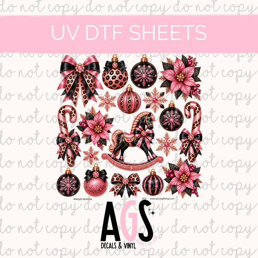 UV DTF SHEET 105 Midnight Mistletoe