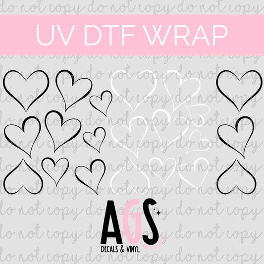 UV DTF WRAP 015 Heart Elements