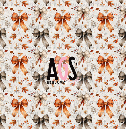 1875 Watercolor Autumn Bows - Geaux Glitter Curated