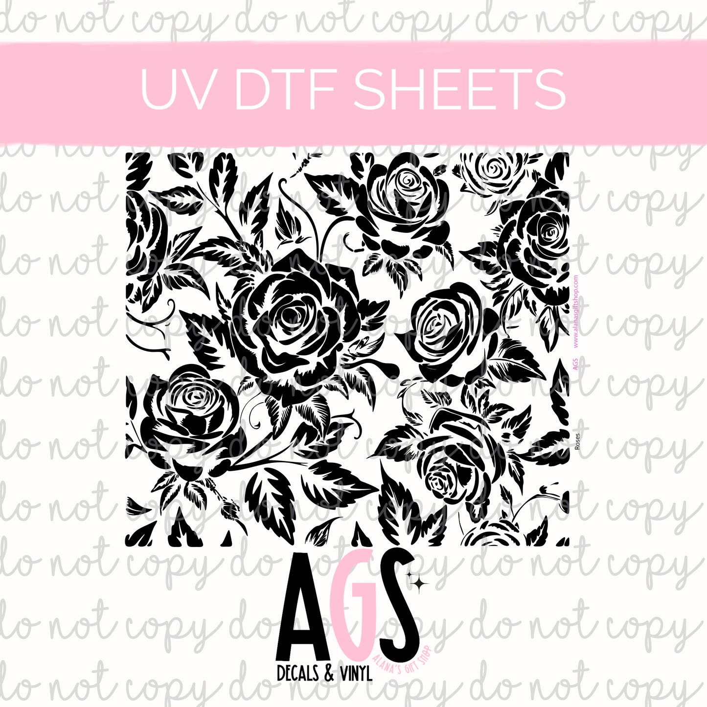 UV DTF SHEET 070 Roses