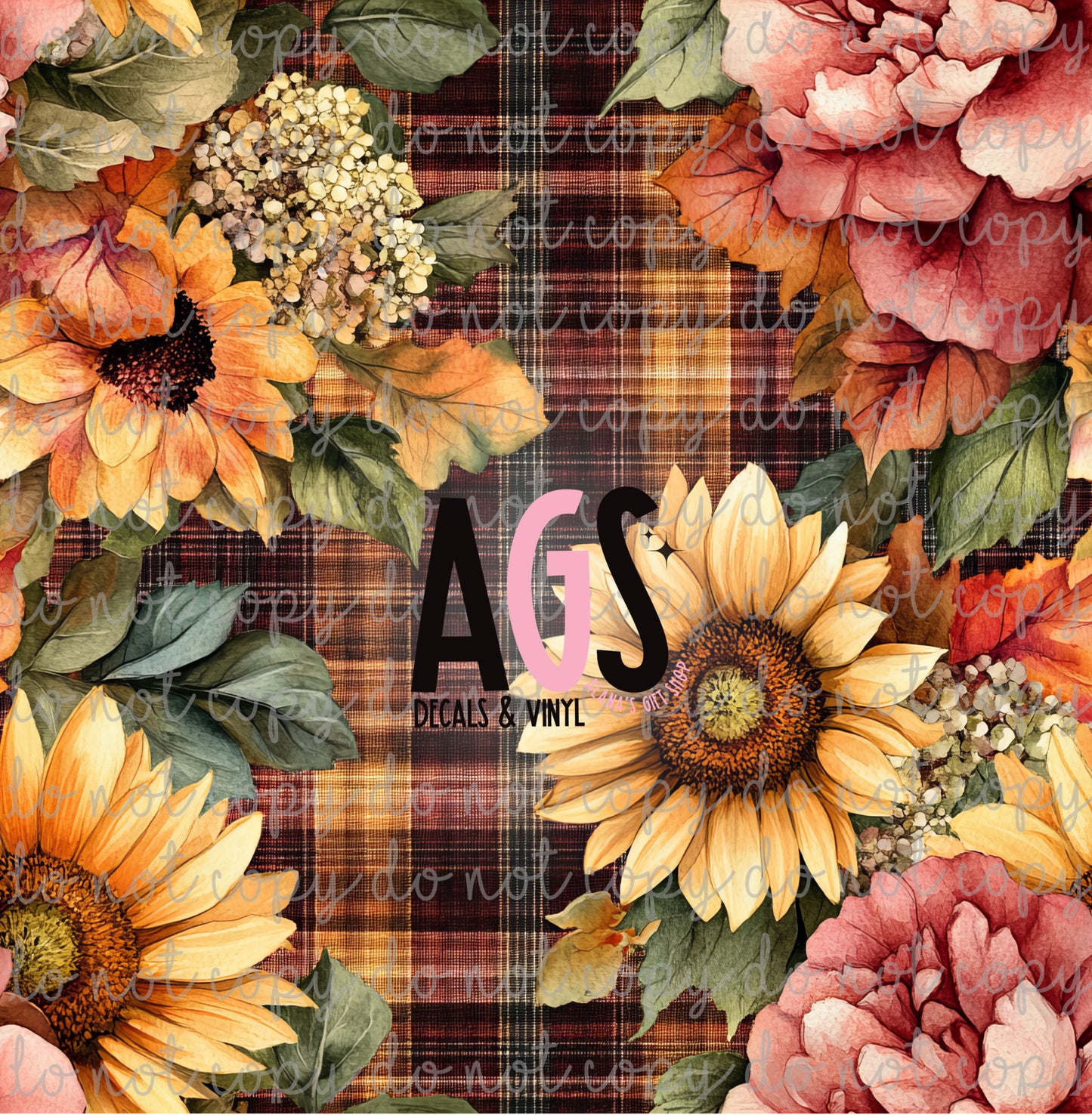 2350 Plaid & Sunflowers Warm