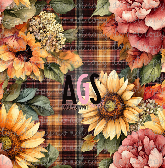 2350 Plaid & Sunflowers Warm