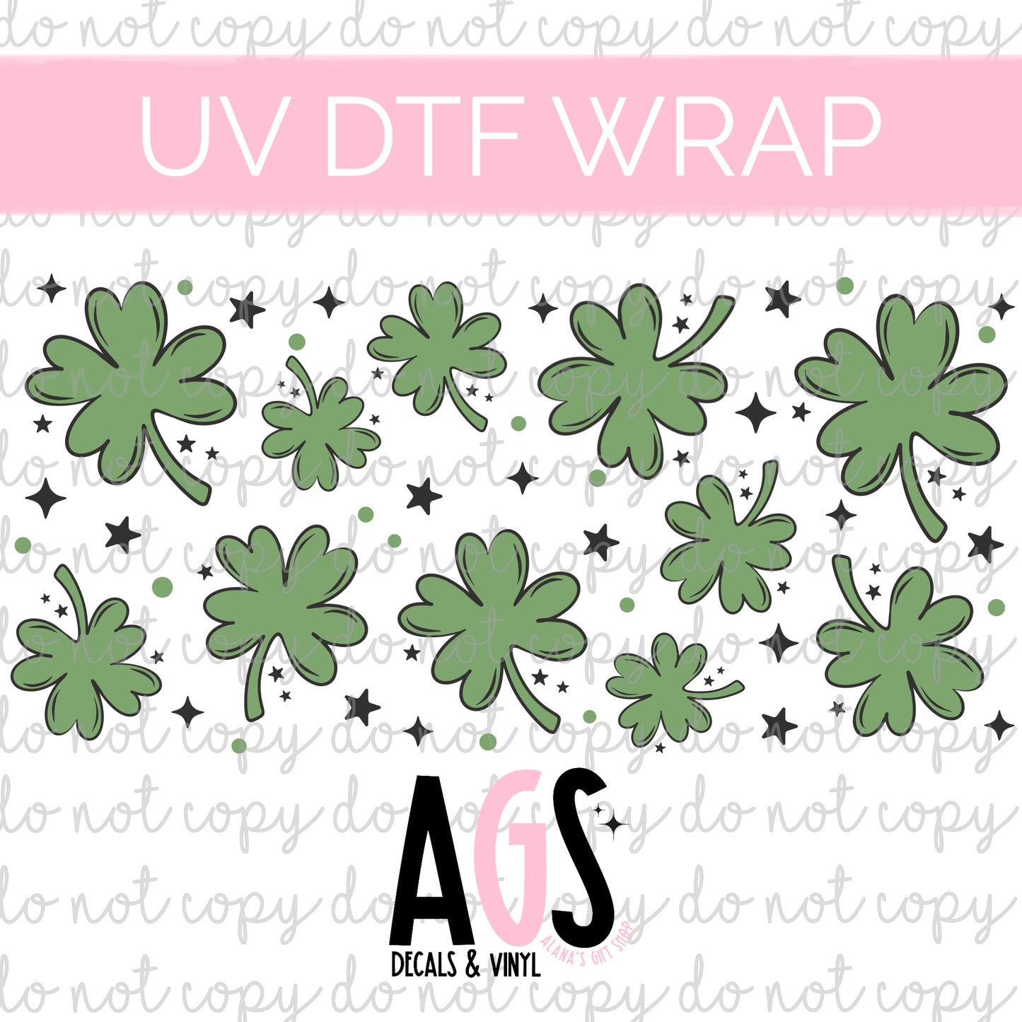 UV DTF WRAP 034 Clovers