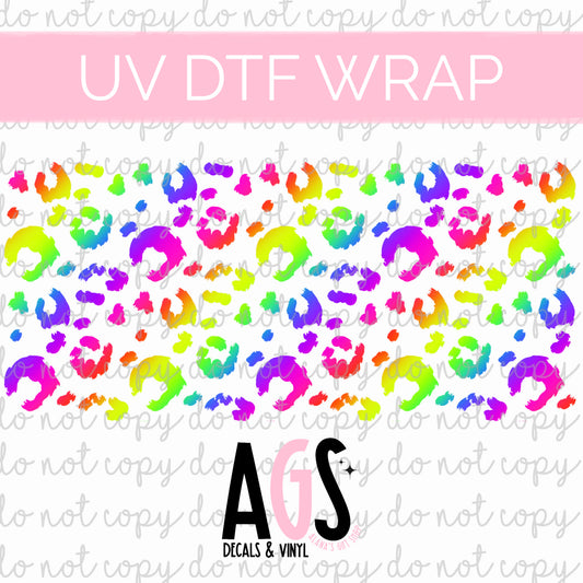 UV DTF WRAP 130 Rainbow Leopard