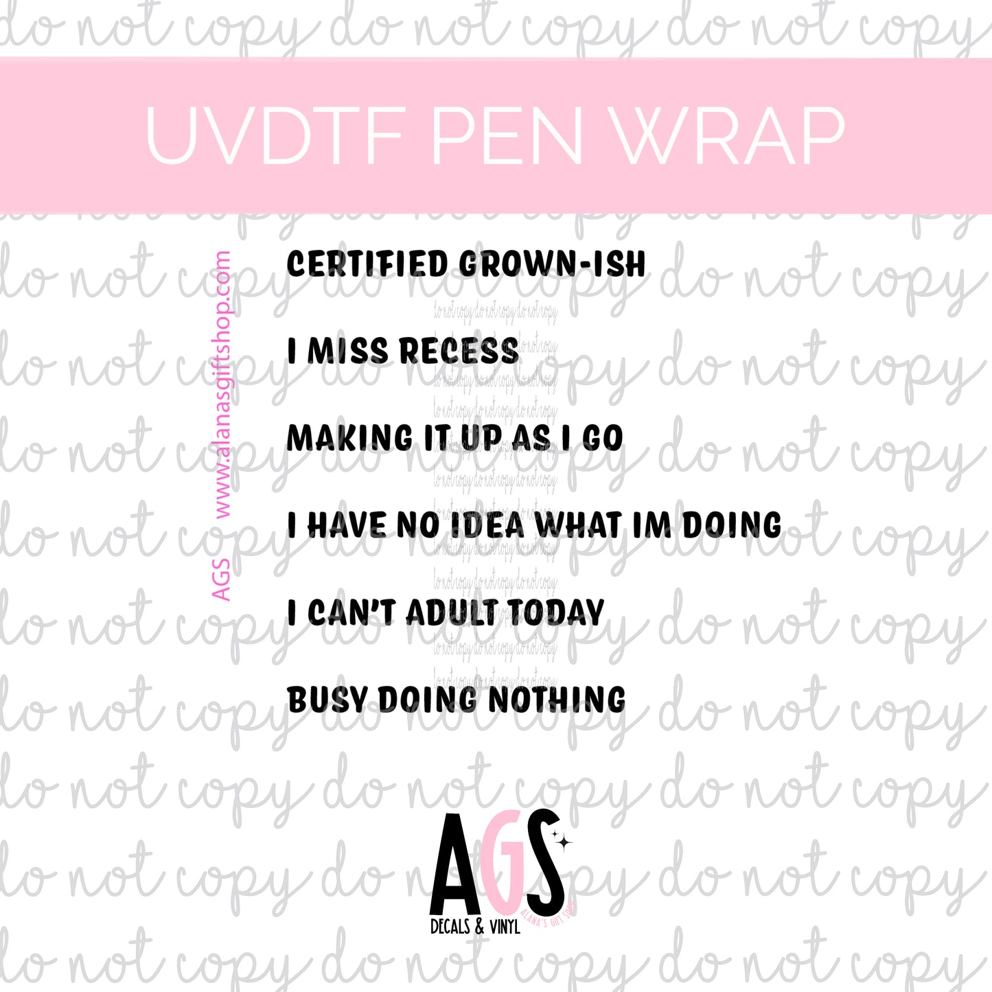 PEN WRAP 003 - Adult-ish Pens