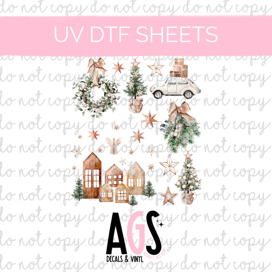 UV DTF SHEET- Neutral Holiday