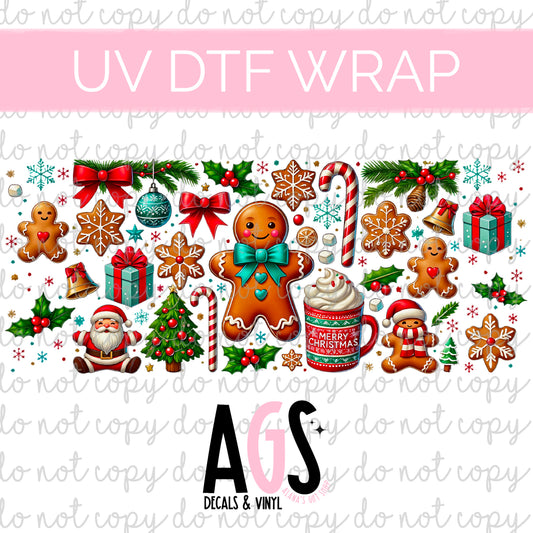 UV DTF WRAP 174 Gingerbread & Gifts