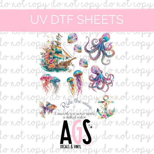 UV DTF SHEET - Pastel Nautical