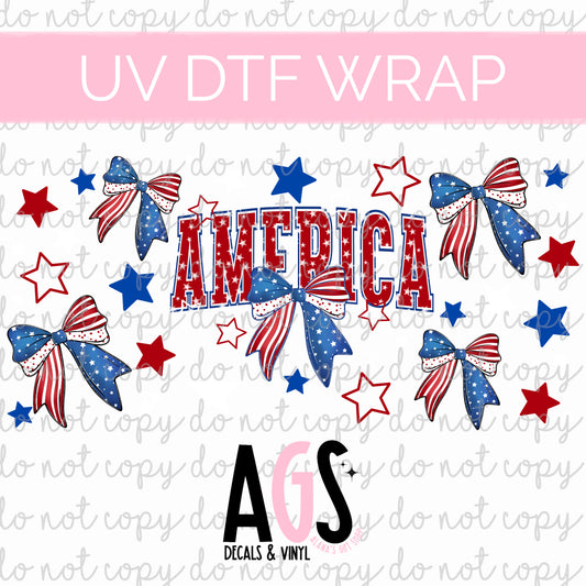 UV DTF WRAP 127 America Bows