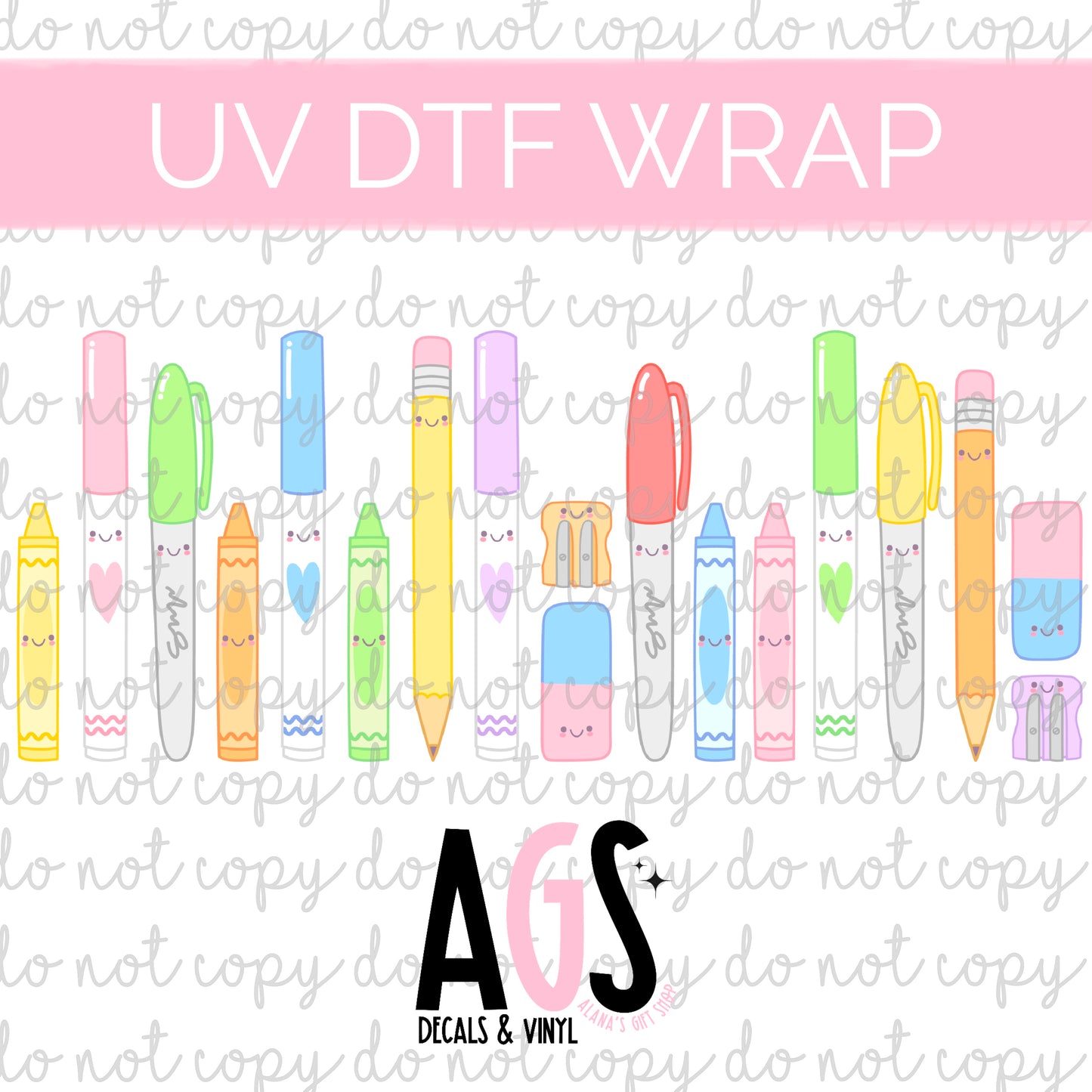 UV DTF WRAP 025 School Supplies