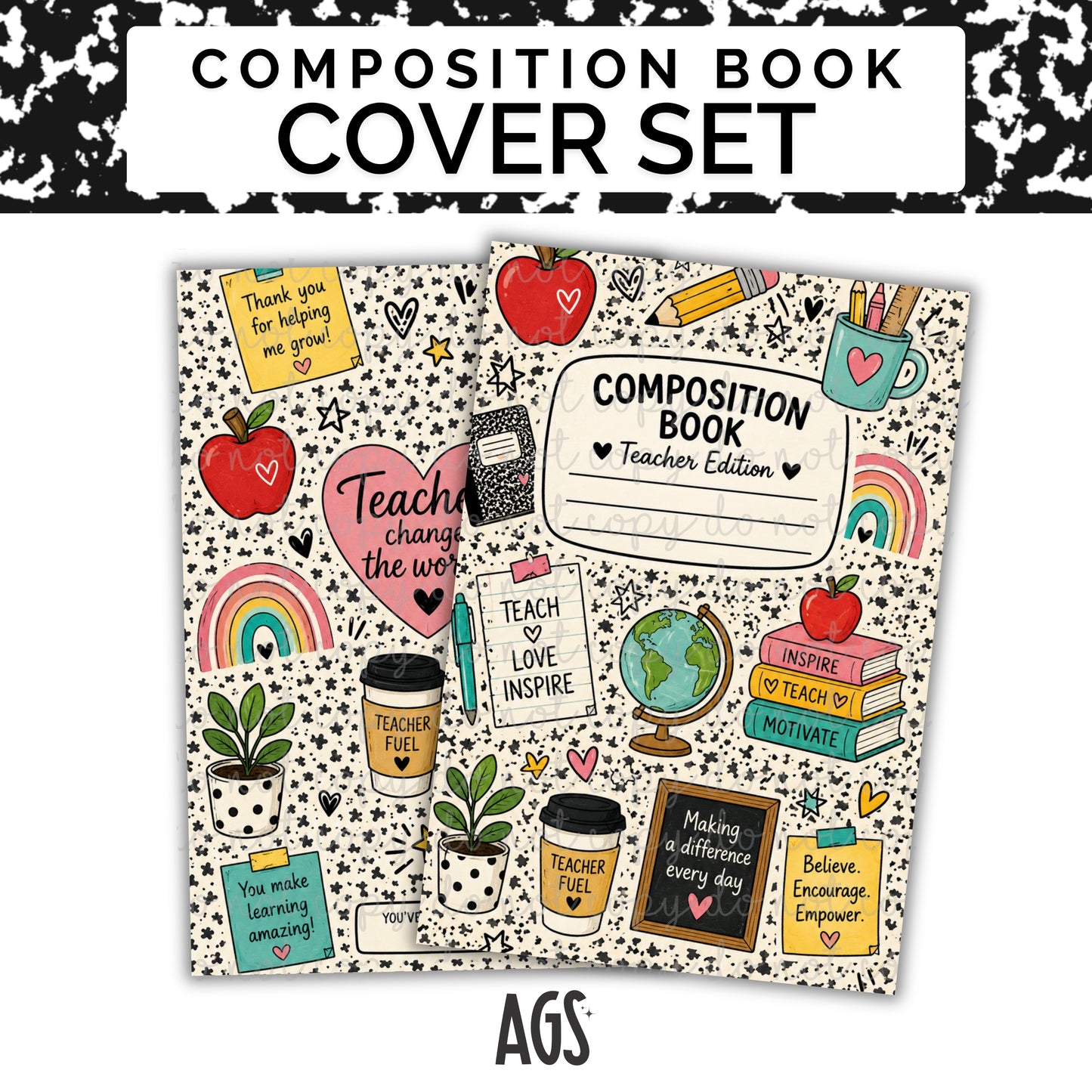 COMPOSITION NOTEBOOK COVER SET - 051 Teacher Edition