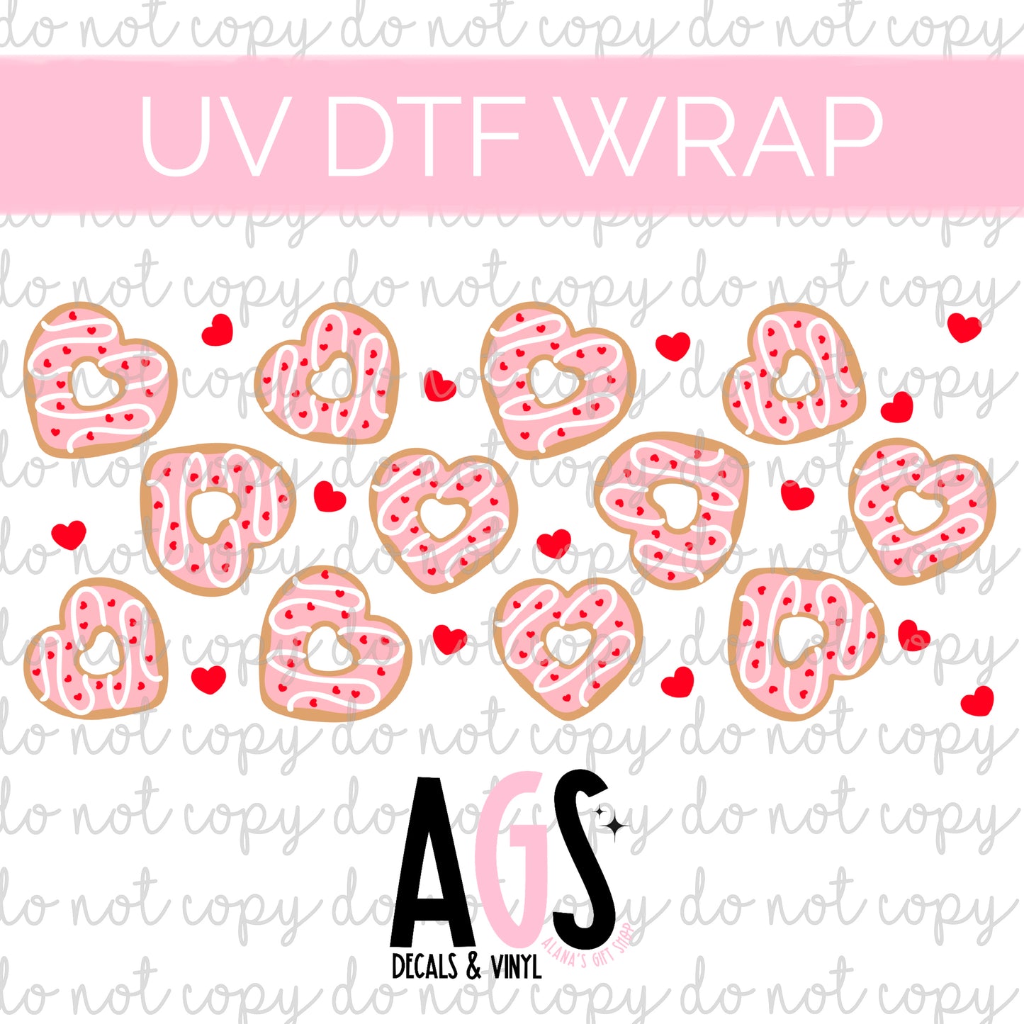 UV DTF WRAP 037 Heart Donuts