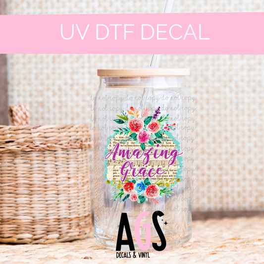 UV DTF DECAL- 039 Amazing Grace