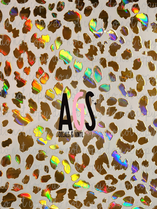 METALLIC UV DTF SHEET 015 Leopard - Gold Prism