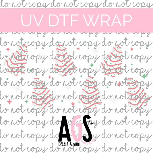UV DTF WRAP 006 Christmas Tree Cake