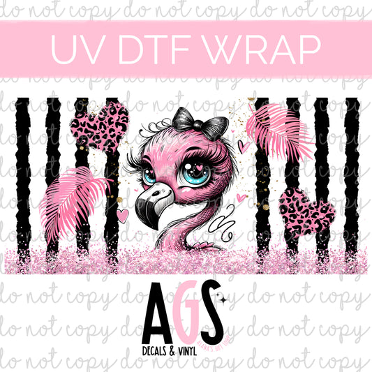 UV DTF WRAP 051 Pink Flamingo