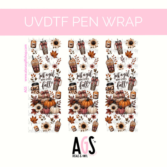 PEN WRAP 076 Just A Girl Who Loves Fall - August Sub