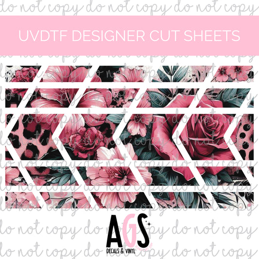 UV DTF DESIGNER CUT SHEETS 02 Pink Leopard