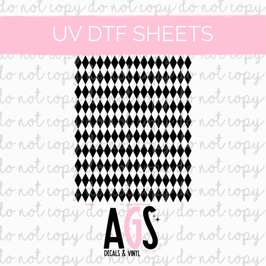 UV DTF SHEET 085 Harlequin Black