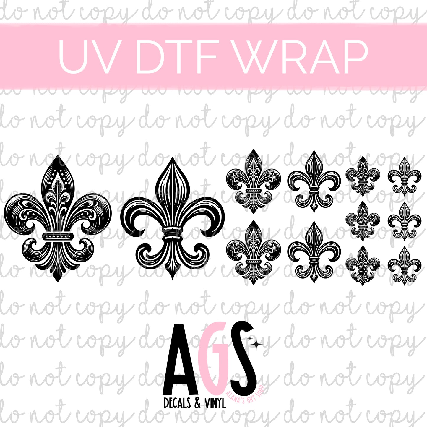 UV DTF WRAP-073 Fleur De Lis