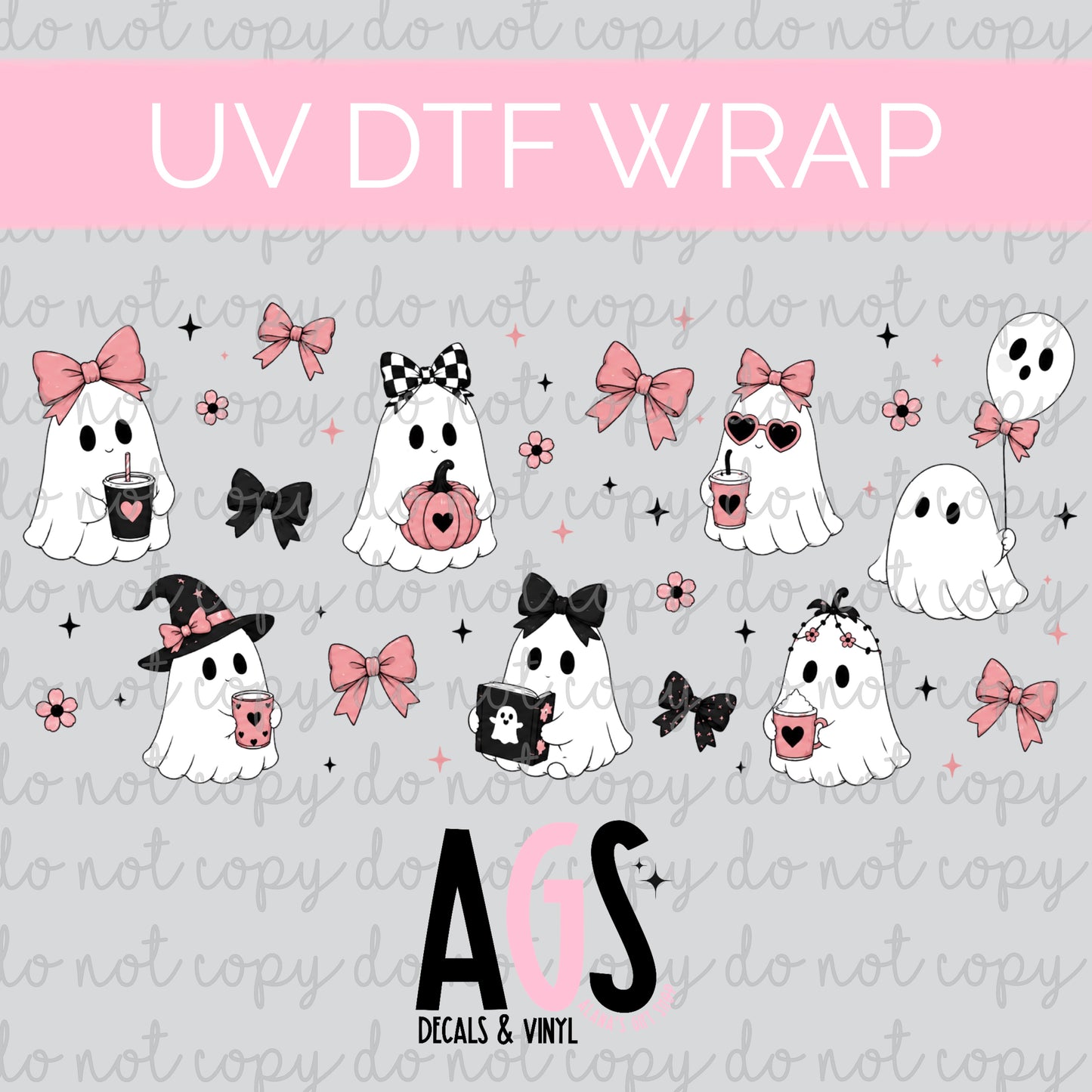UV DTF WRAP 189 Ghosts Girls - August Sub Box