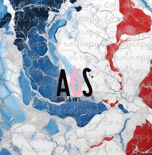 948 Red White & Blue Marble