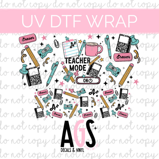 UV DTF 40oz WRAP 002 Teacher Mode