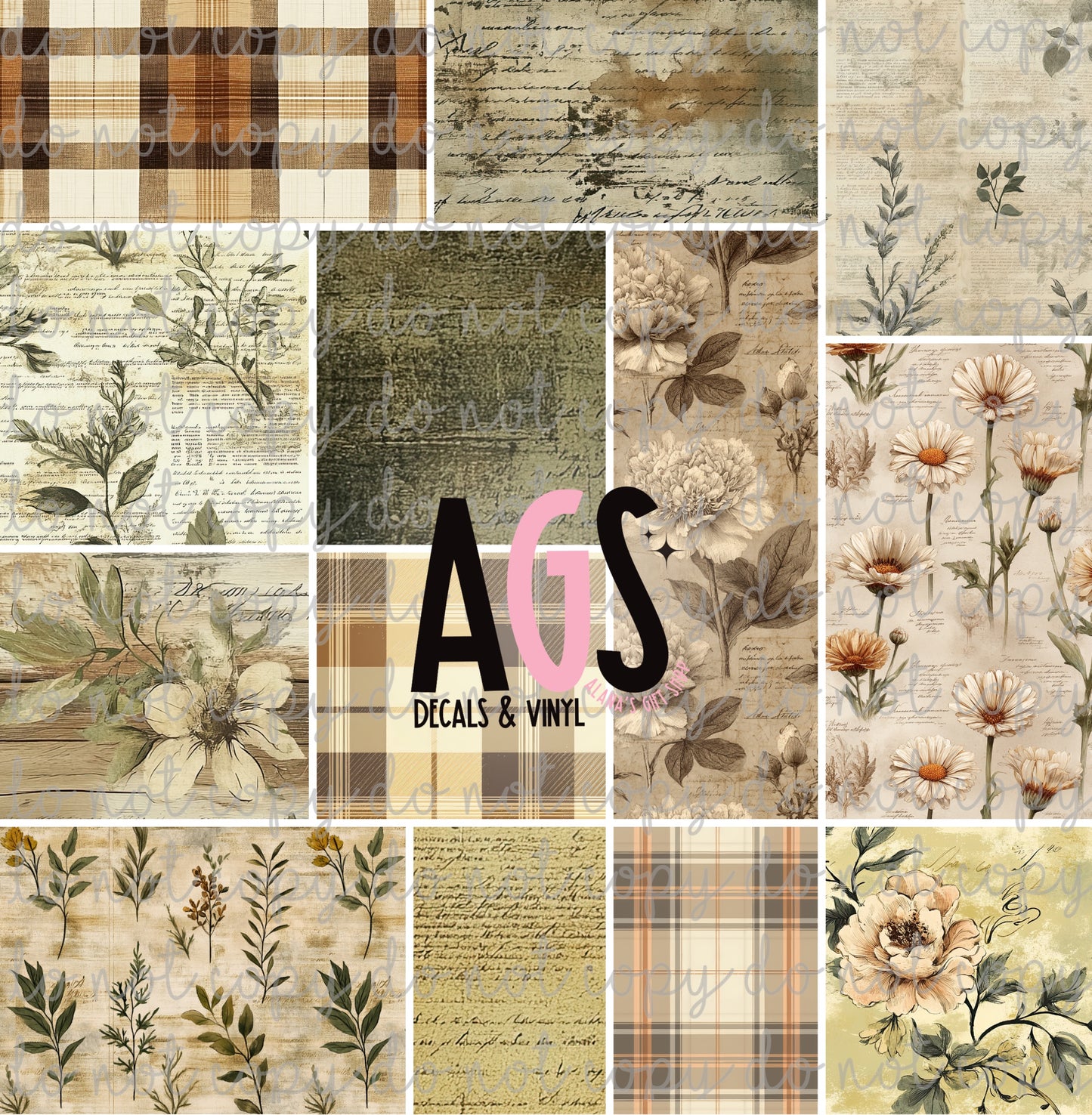 2280 Pressed Flowers Patchwork