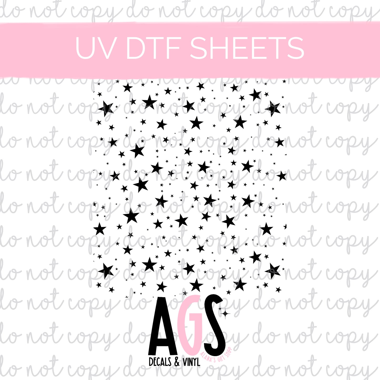 UV DTF SHEET- Stars