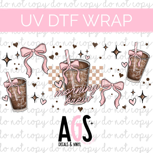 UV DTF WRAP 049 Morning Brew Bows