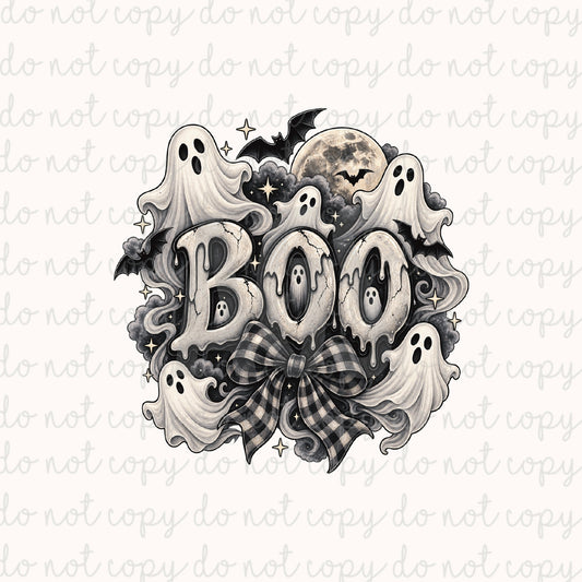 DECAL 272 Boo Checkered Bow