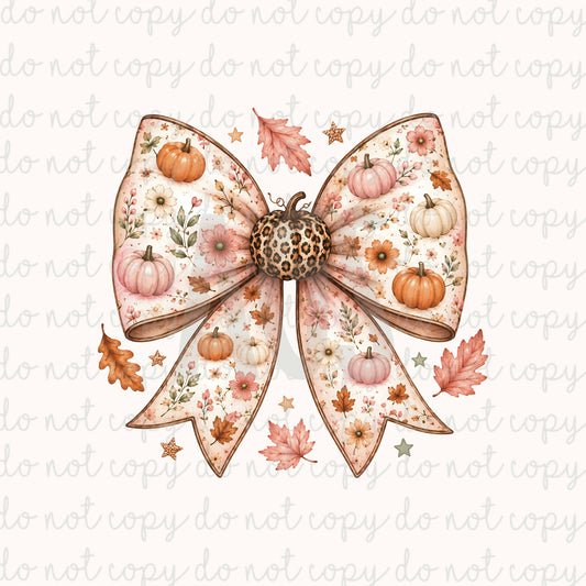 DECAL 265 Pink Pumpkin Bow
