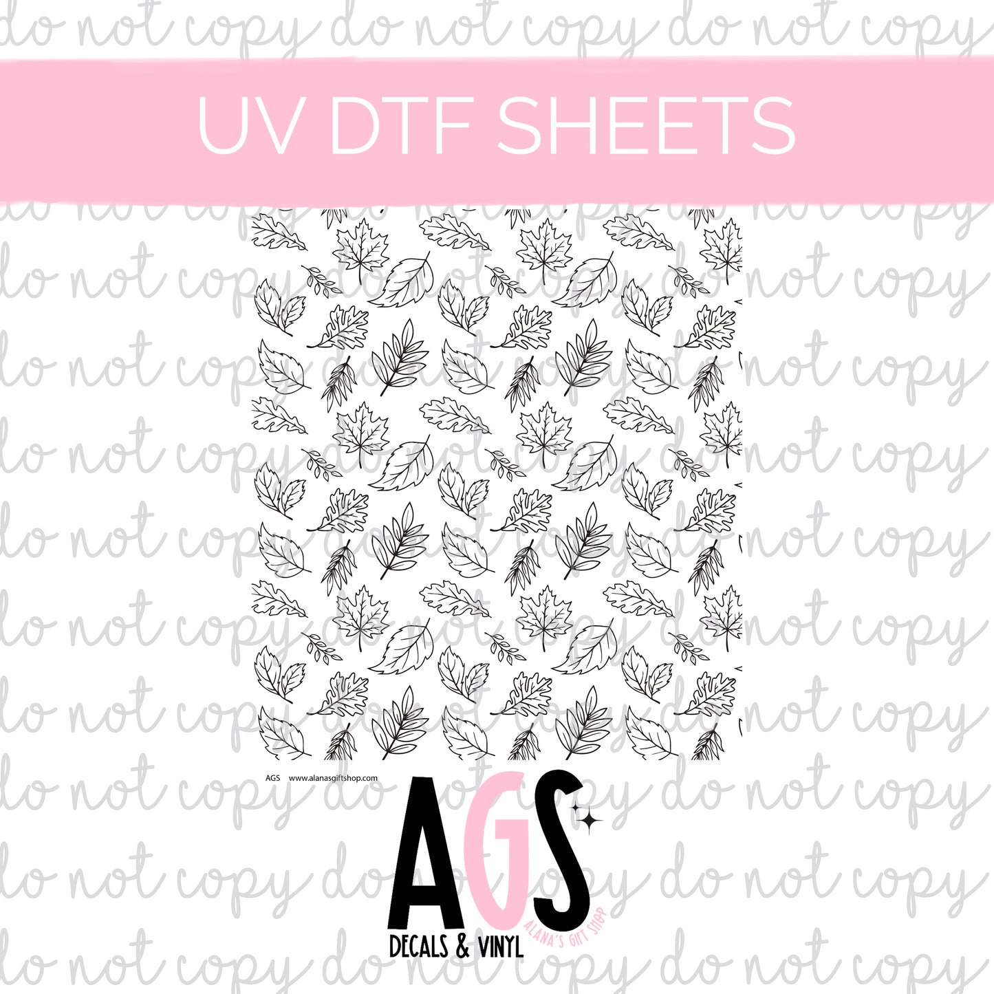 UV DTF SHEET 025 Leaves