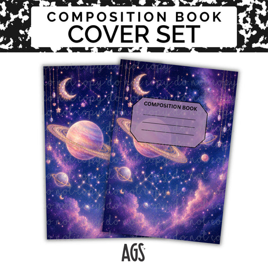 COMPOSITION NOTEBOOK COVER SET - 045 Dream Planets