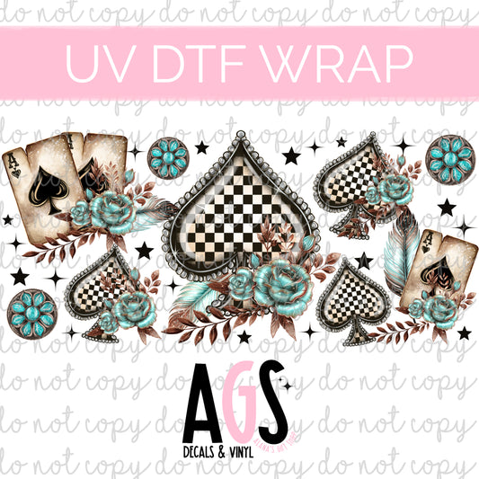 UV DTF WRAP 136 Checker Spades