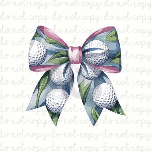 DECAL 207 Golf Ball Bow